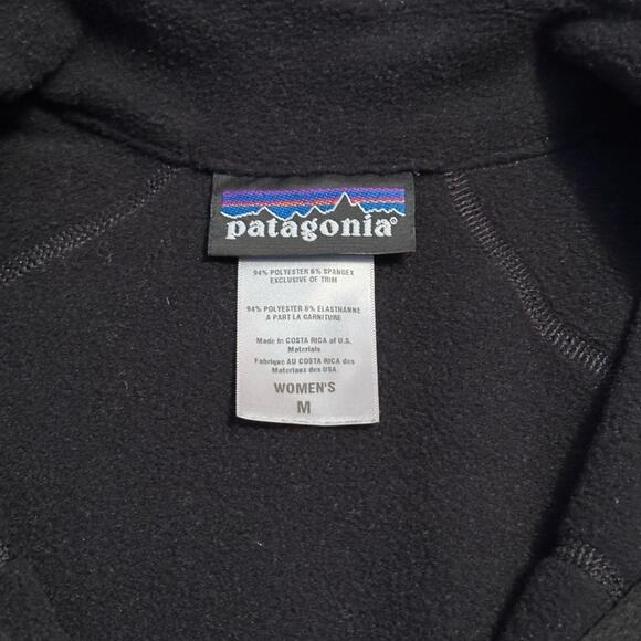 Patagonia Women's Black Quarter-Zip Sweater Fleece Medium - Picture 3 of 10
